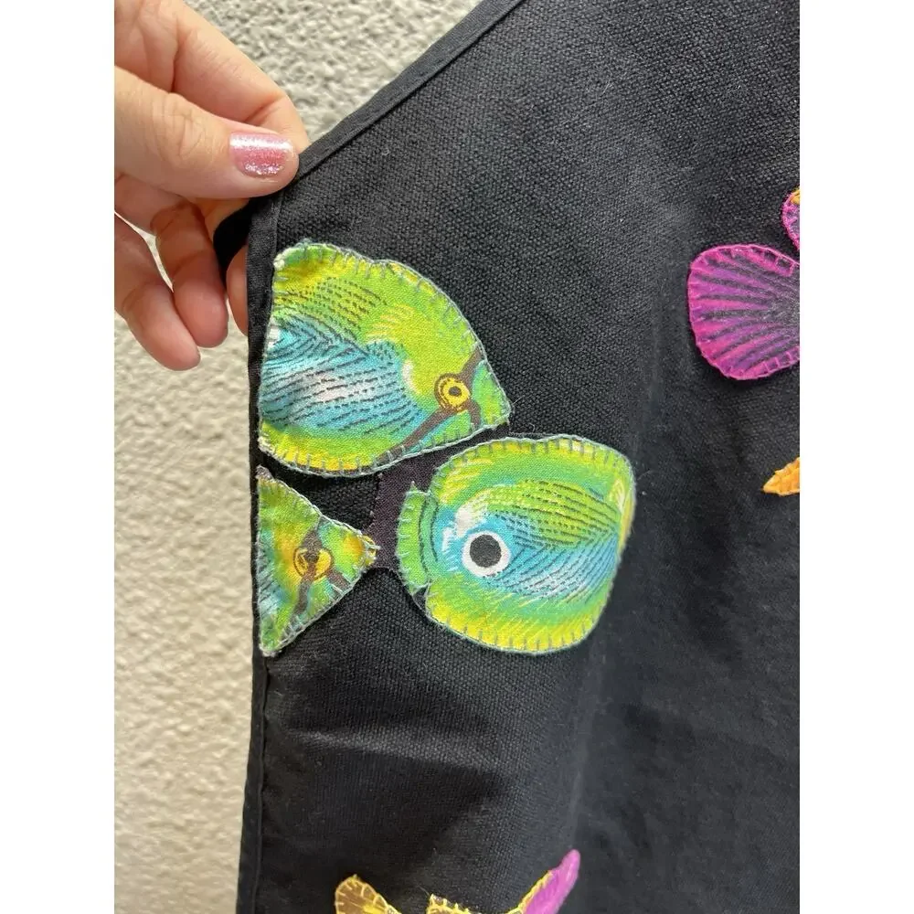 Childrens Tropical Fish Apron Ocean Aquarium Theme Handmade Applique